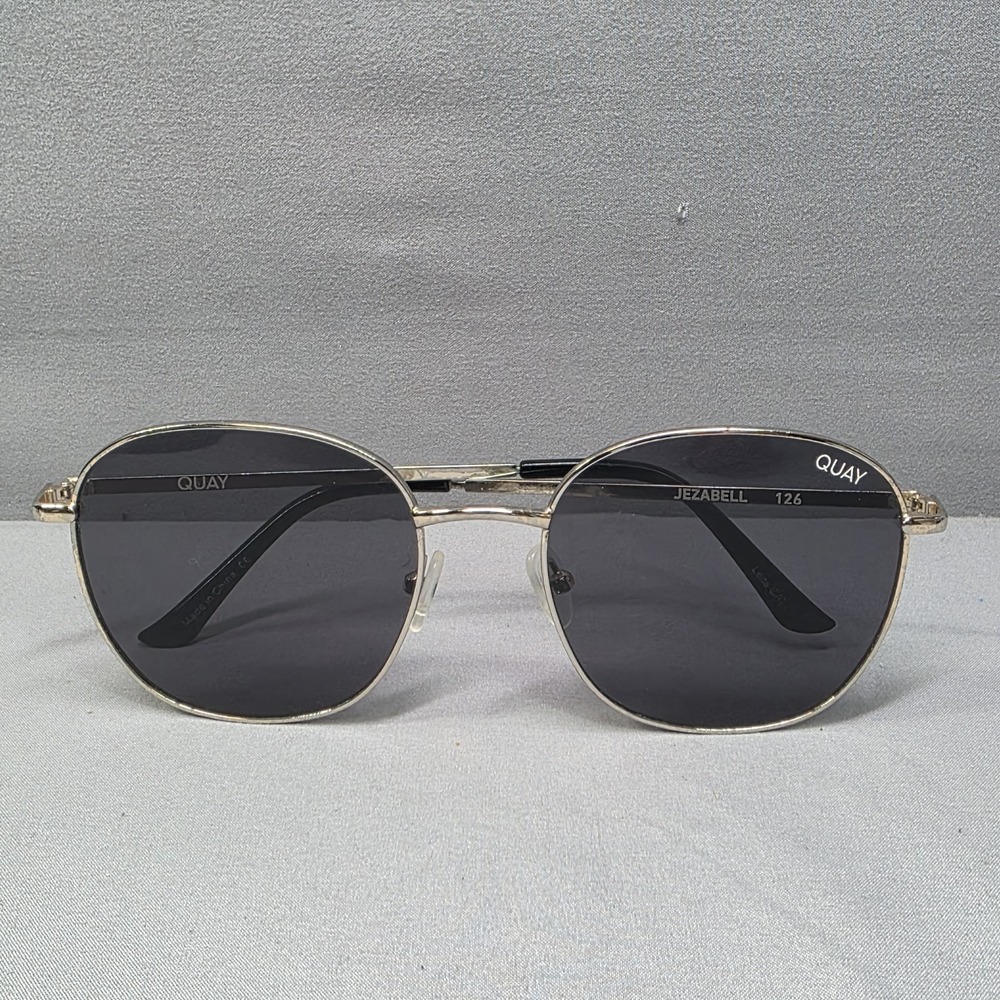 Quay Australia Gold Frame Black Lens Sunglasses